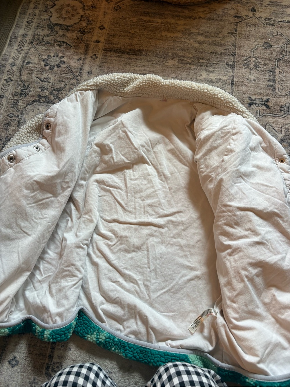 FREE PEOPLE MOVEMENT hit the slopes printed Rocky Ridge Jacket size L mountains - Picture 13 of 15